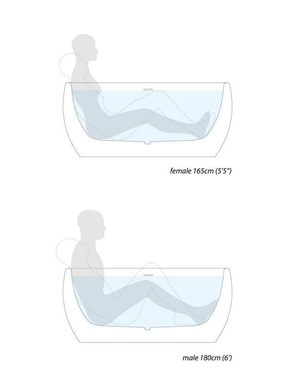 Aura Mini White Stone Bathtub