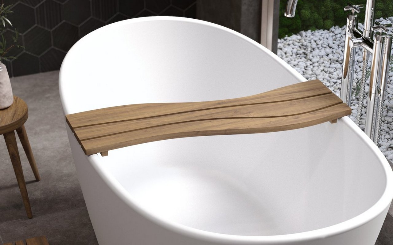 Aquatica Luna Purescape 748M 61.25" Matte White Freestanding Solid Surface Bathtub