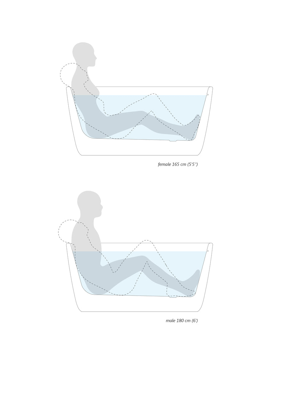 Aquatica Lullaby Nano 51.25" Matte White Small Freestanding Solid Surface Bathtub