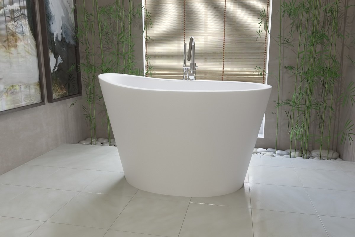 Aquatica True Ofuro Freestanding Stone Japanese Soaking Bathtub