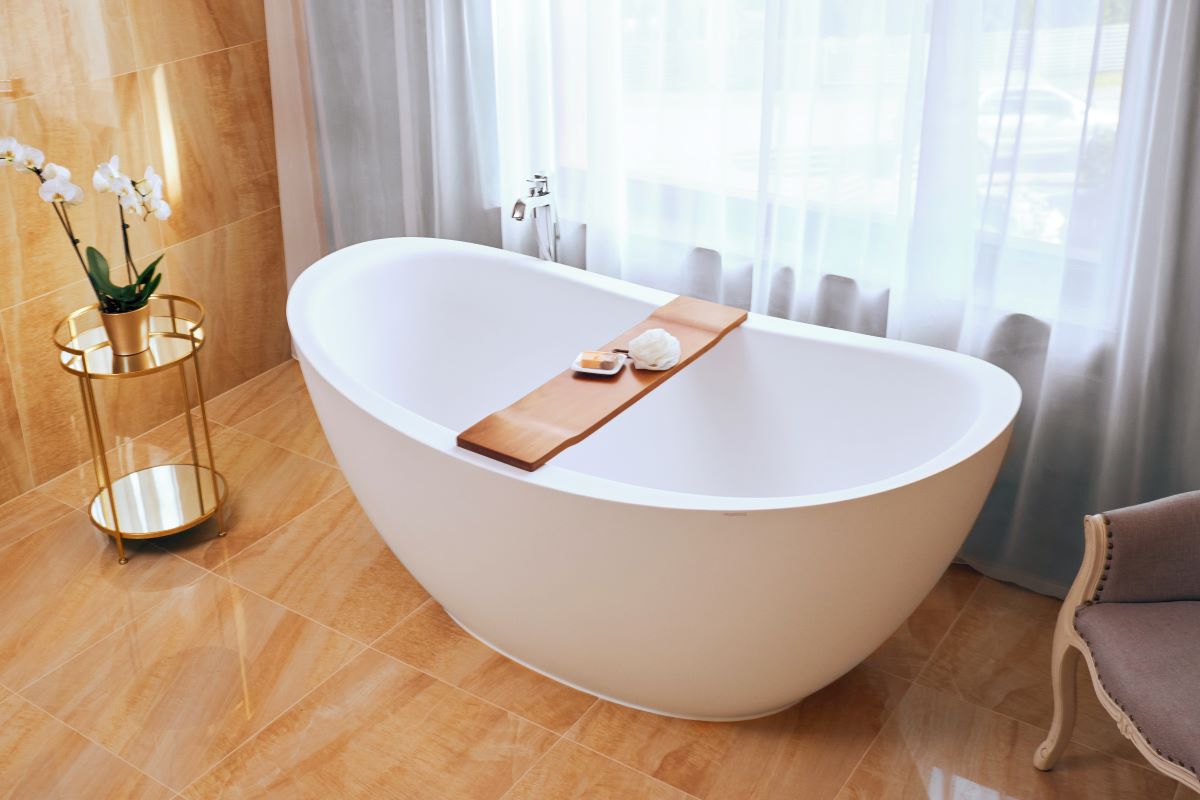 Aquatica Lillian 72" Matte White Freestanding Solid Surface Bathtub
