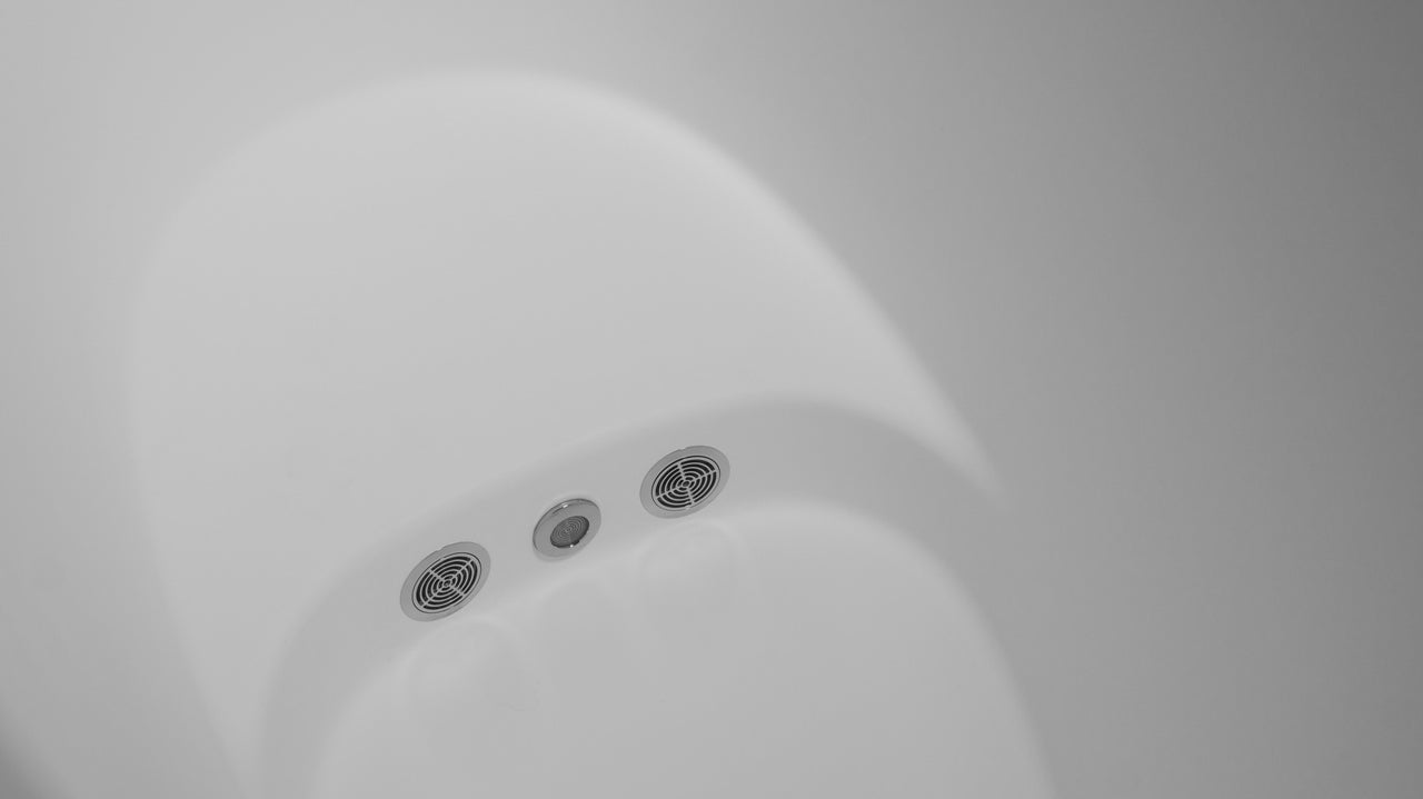Aquatica True Ofuro Tranquility Heated Japanese Soaking Tub - White Freestanding Solid Surface Bathtub