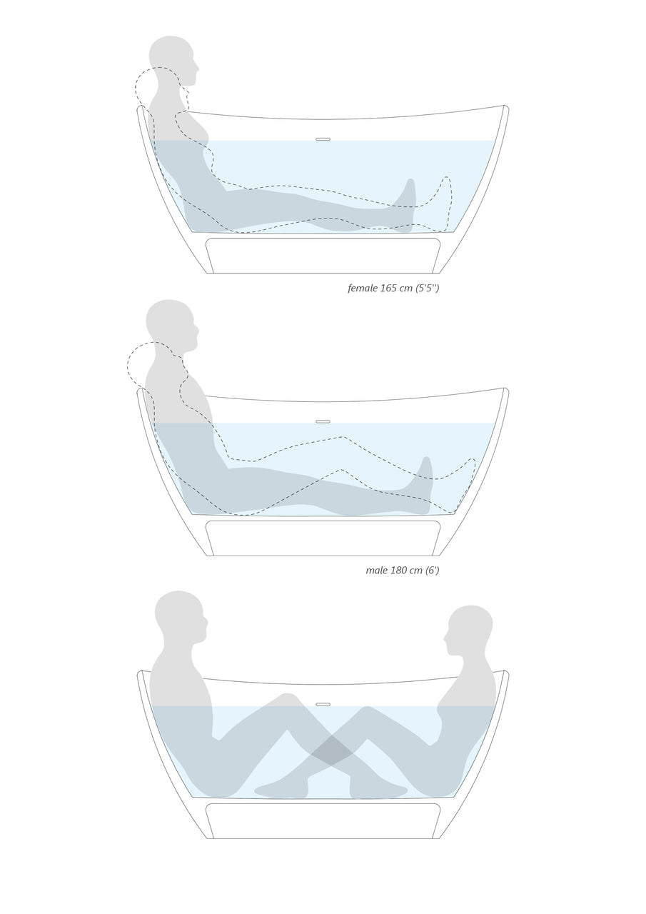Aquatica Luna Purescape 748M 61.25" Matte White Freestanding Solid Surface Bathtub