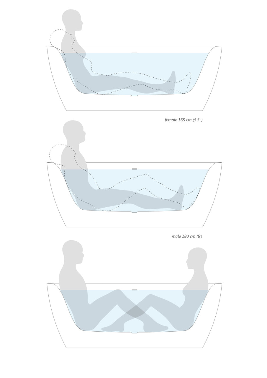 Aquatica Sensuality 70" Matte White Freestanding Solid Surface Bathtub