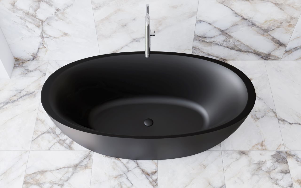 Sensuality-Blck Stone Bathtub