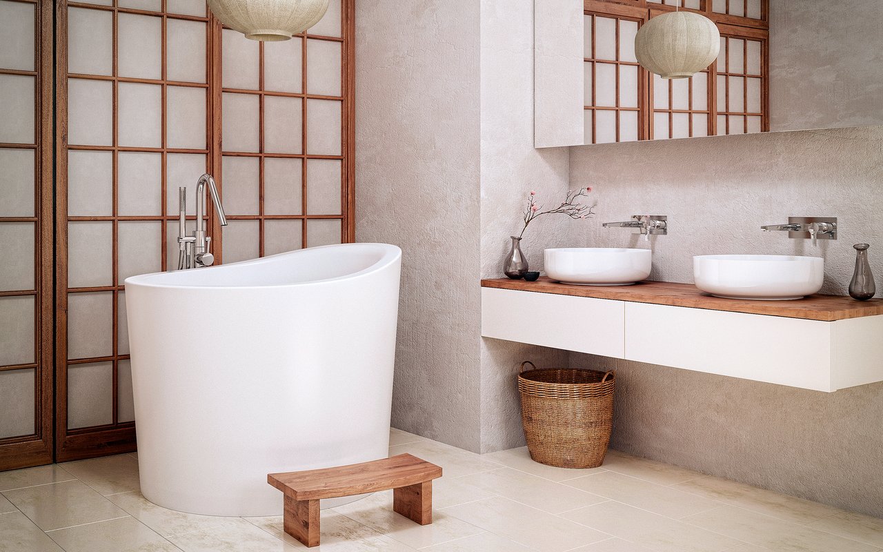 Aquatica True Ofuro Mini Tranquility Heated Japanese Soaking Bathtub - White Freestanding Tub