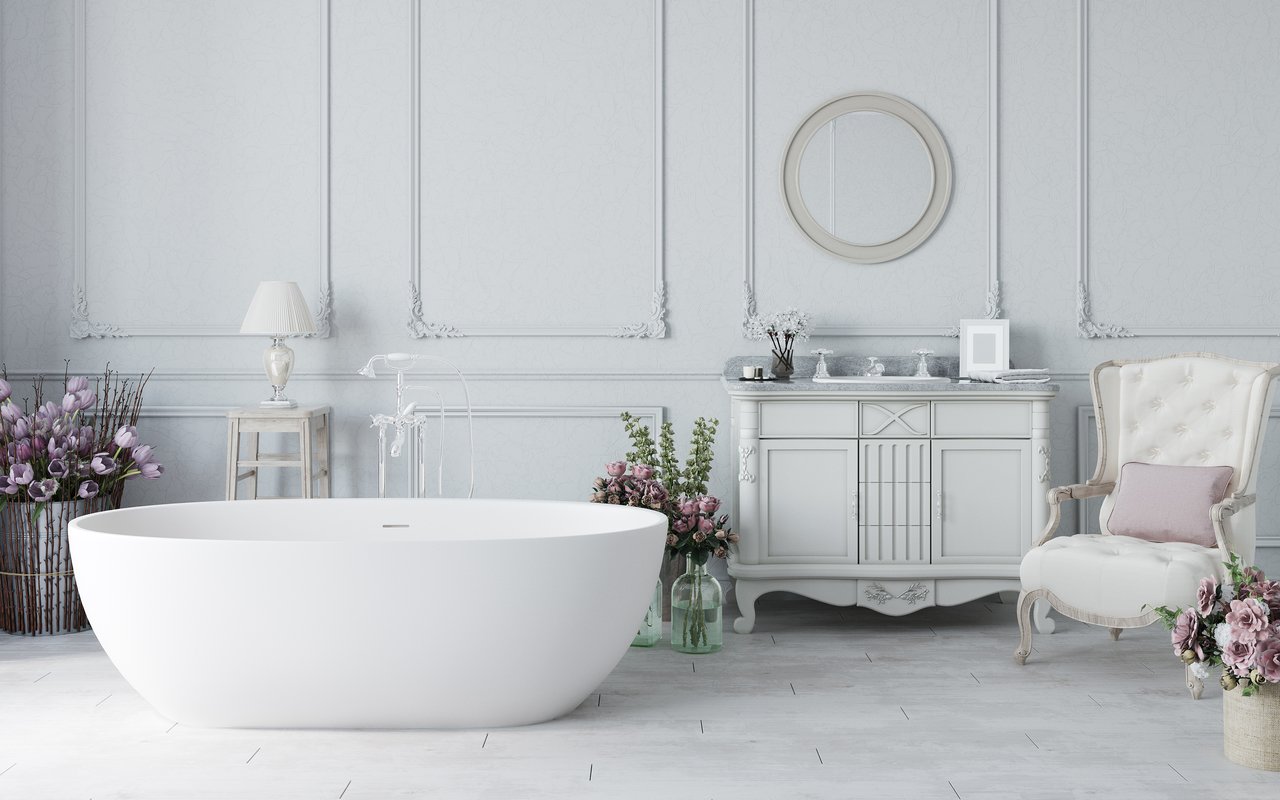 Aquatica Corelia-White Freestanding Solid Surface Bathtub