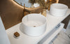 Solace-B White Round Stone Vessel Sink