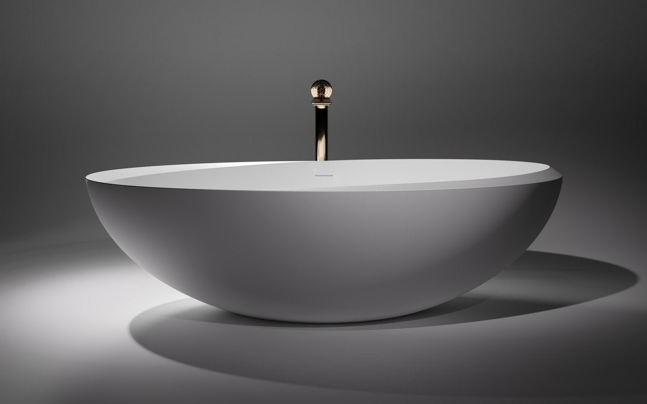 Illusion-Wht Stone Bathtub