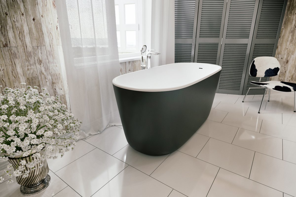 Lullaby Mini-Blck-Wht Bathtub