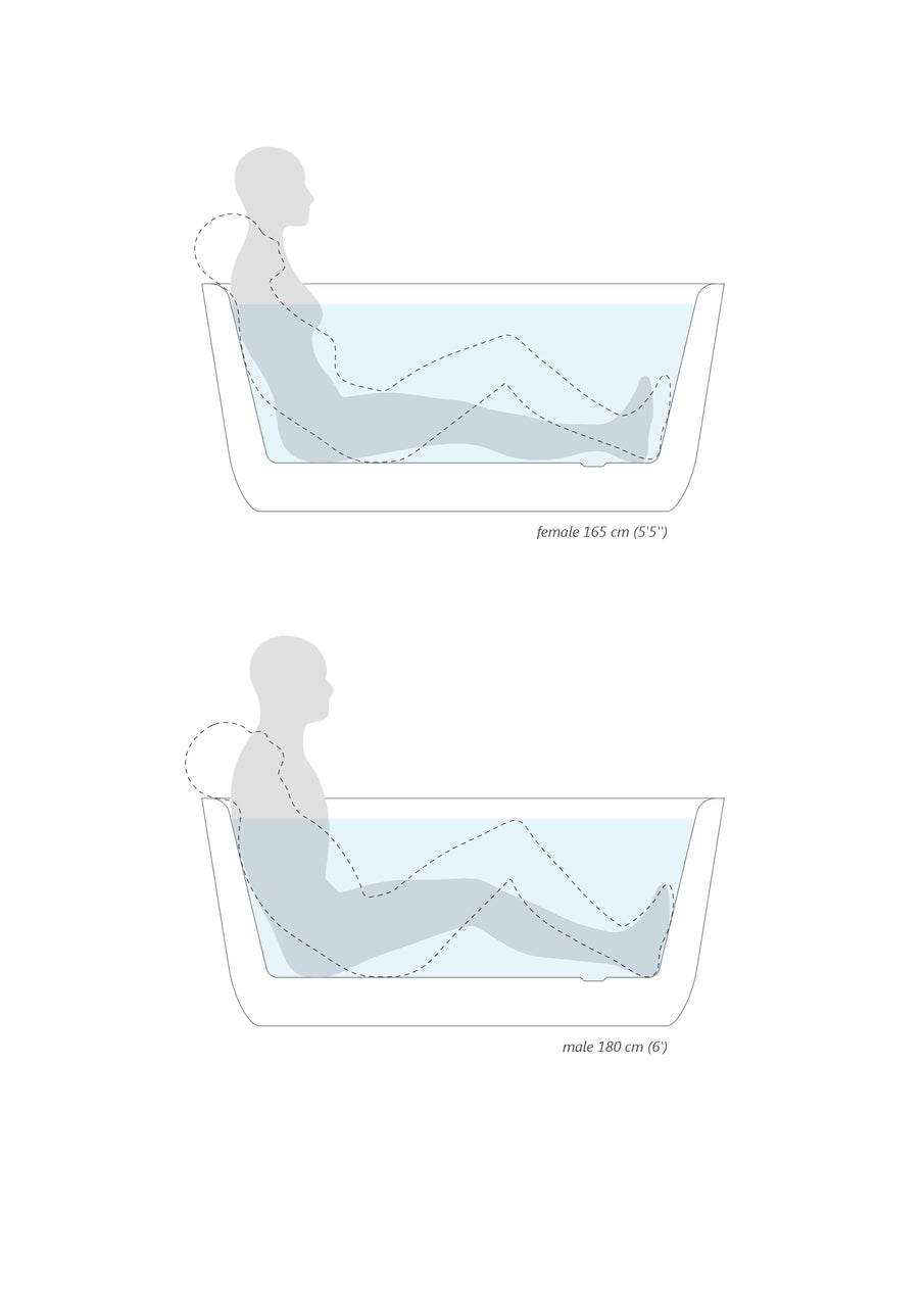 Aquatica Lullaby-Mini-Wht™ Freestanding Solid Surface Bathtub