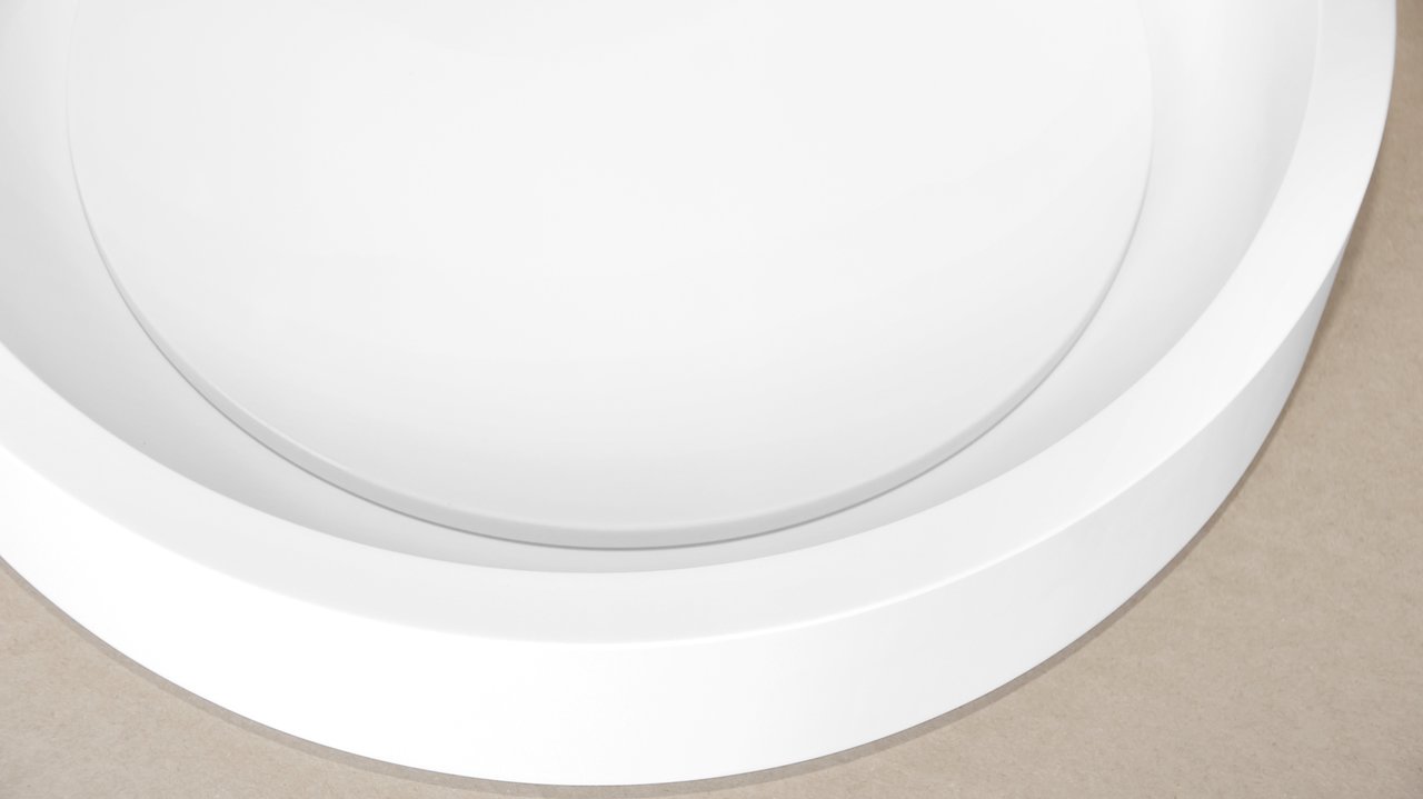 Solace-A Plus White Round Stone Vessel Sink