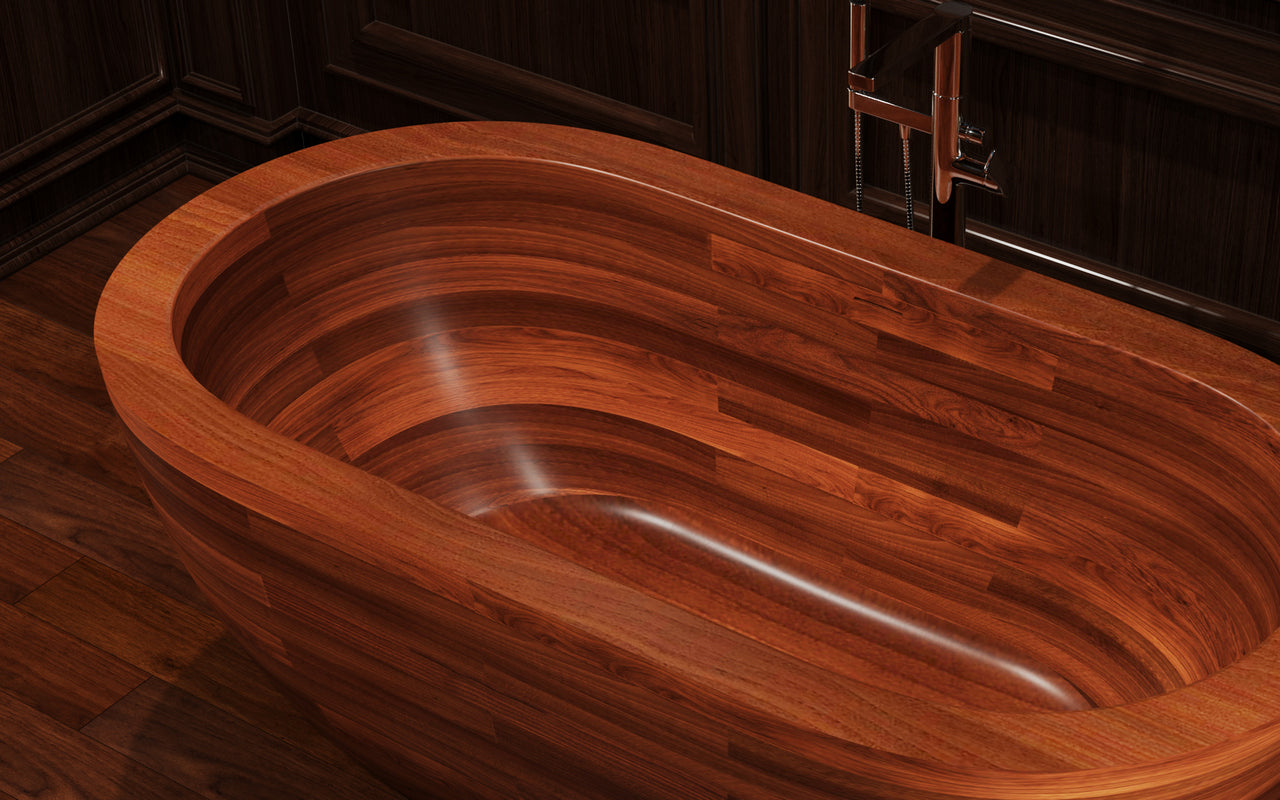 Aquatica Karolina Wood Freestanding SoTub In American Walnut