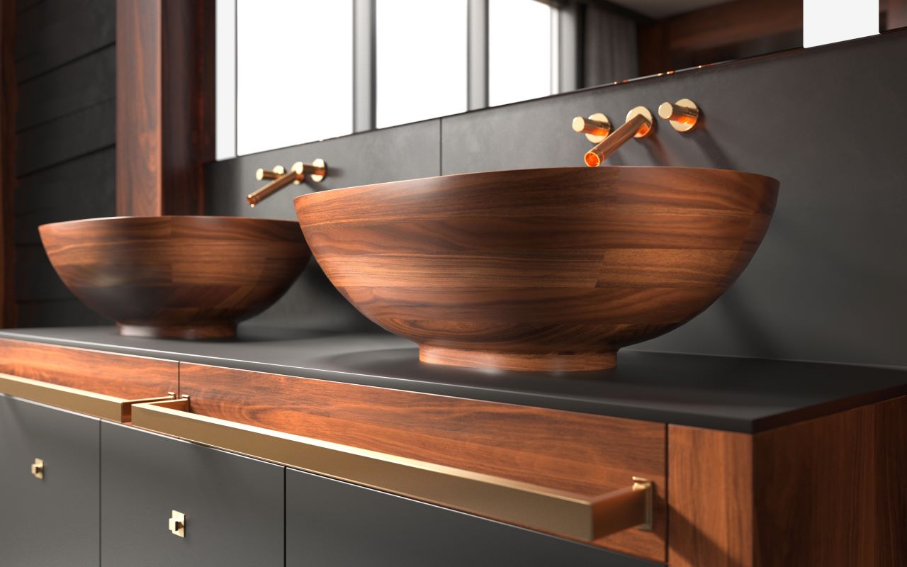 Karolina American Walnut Vessel Sink