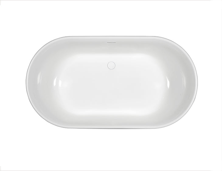 MTI Baths Acquabella Hamilton 2 Freestanding Mineral Composite Soaking Bathtub