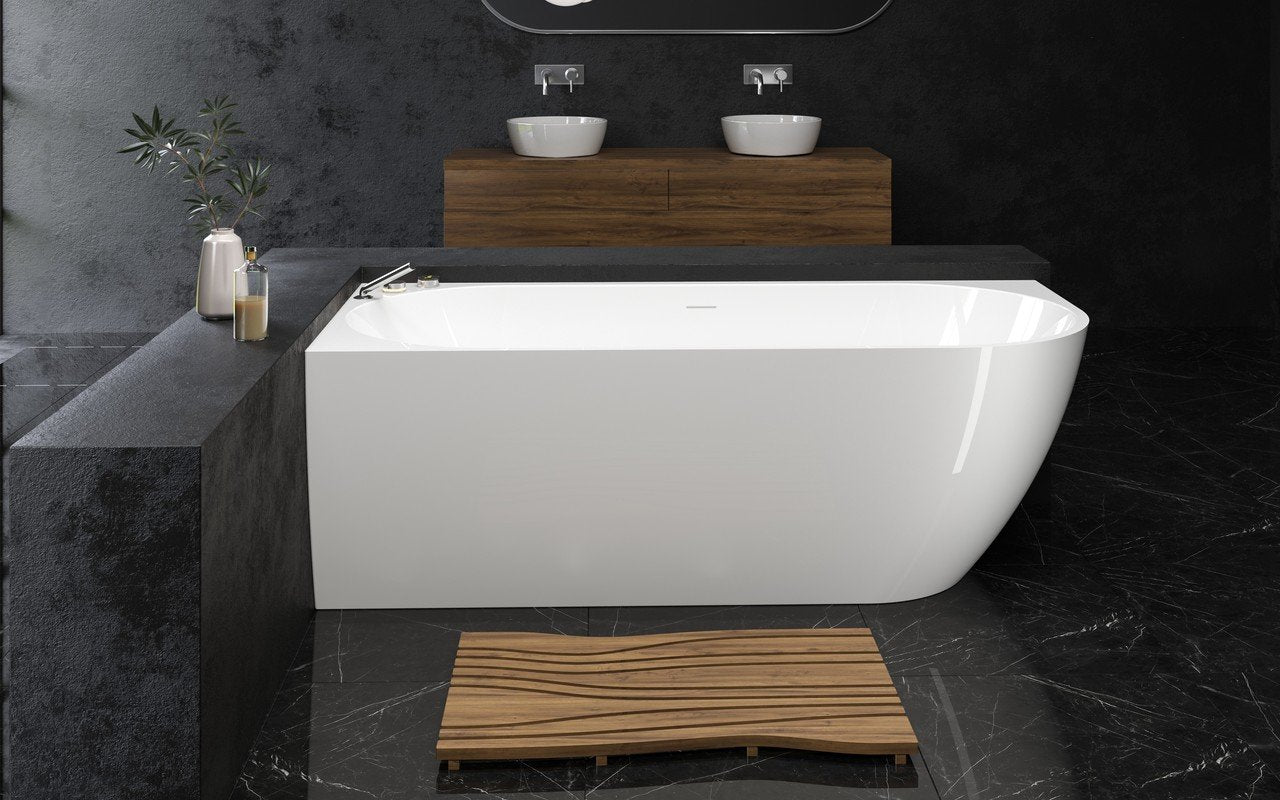 Purescape 118-R Corner Freestanding Bathtub