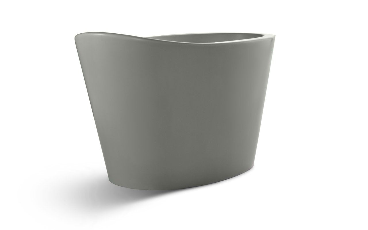 Aquatica True Ofuro Grey Freestanding Concrete Stone Japanese Soaking Bathtub