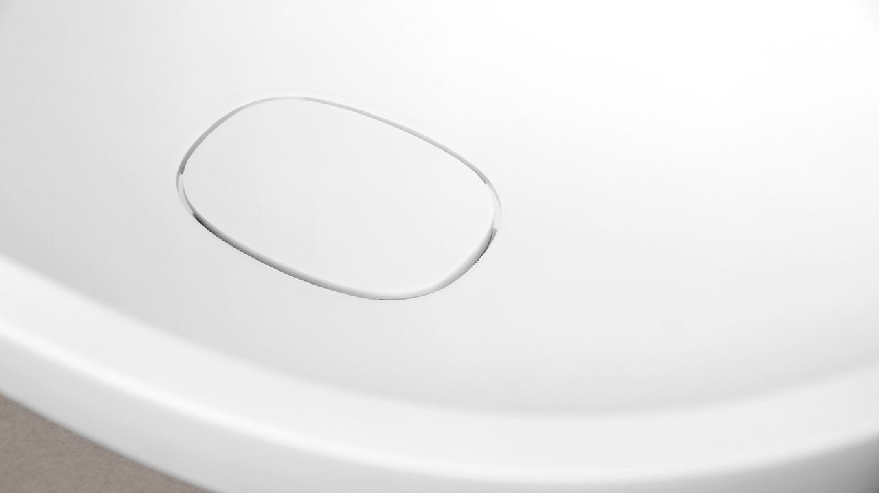 Karolina 2 White Oval Stone Vessel Sink