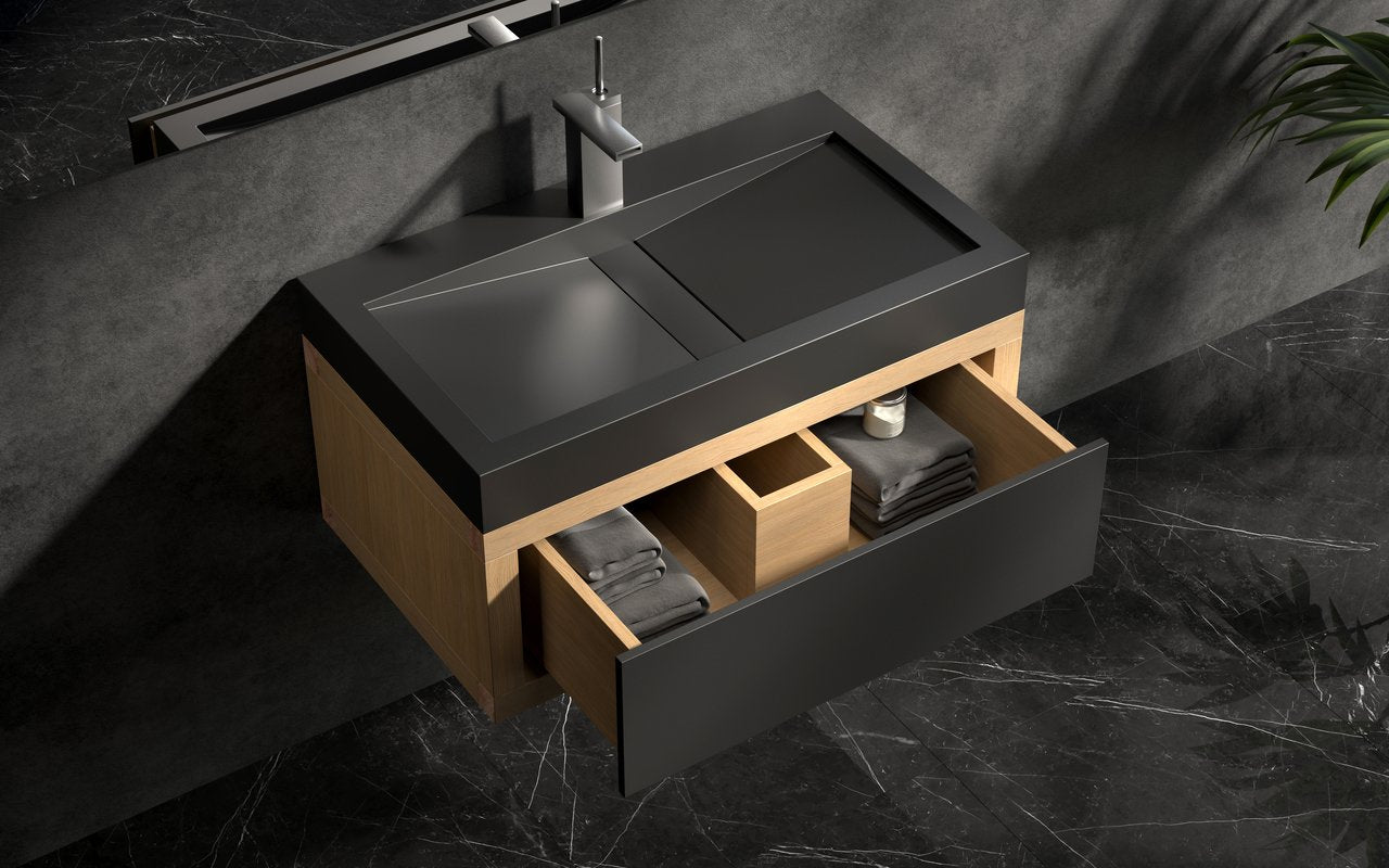 Millennium-90 Black Stone Sink