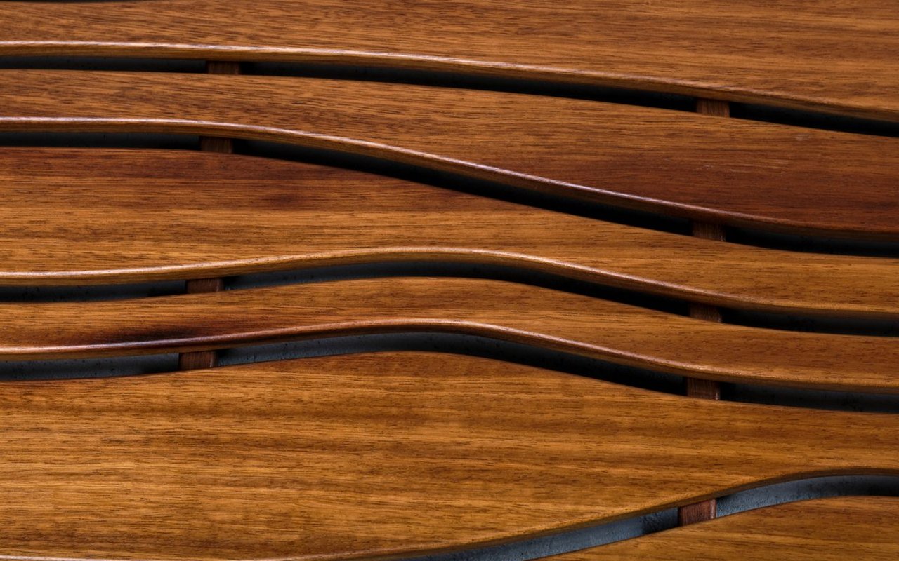 Onde Waterproof Iroko Wood Bathtub Tray