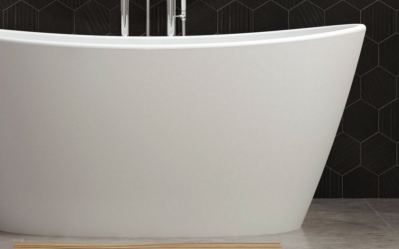 Aquatica Luna Purescape 748M 61.25" Matte White Freestanding Solid Surface Bathtub