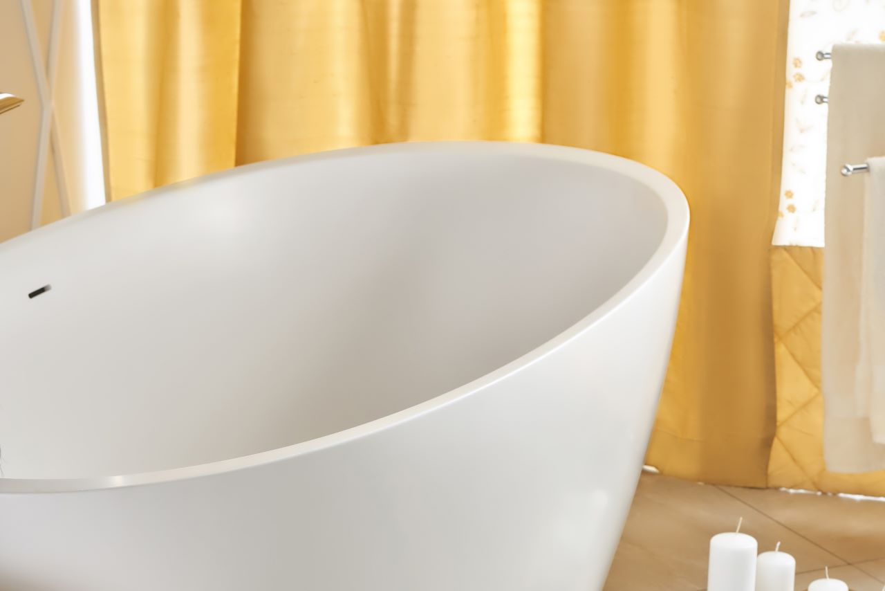 Aquatica Sensuality 70" Matte White Freestanding Solid Surface Bathtub
