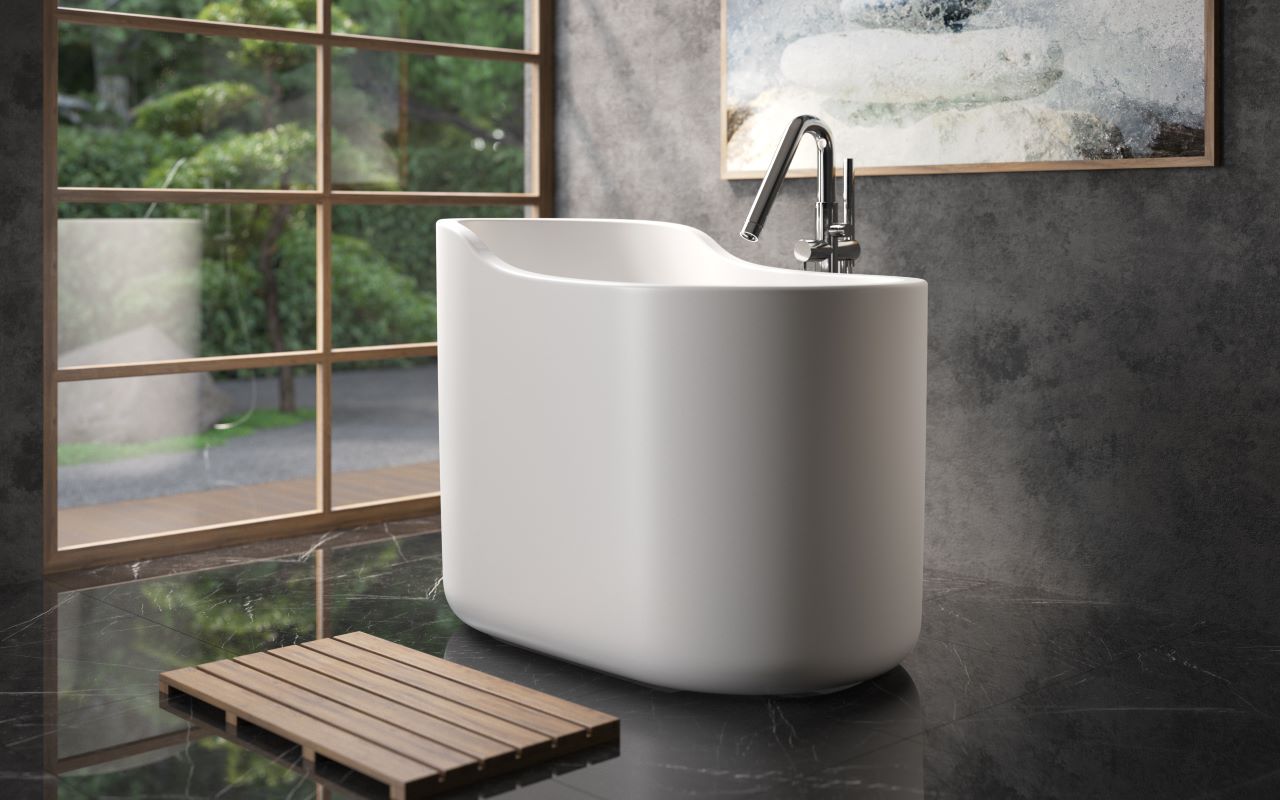 Aquatica True Ofuro Nano White Freestanding Japanese Soaking Bathtub