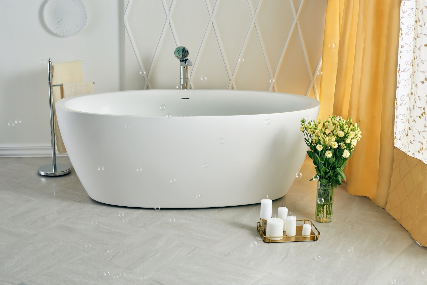 Aquatica Sensuality 70" Matte White Freestanding Solid Surface Bathtub
