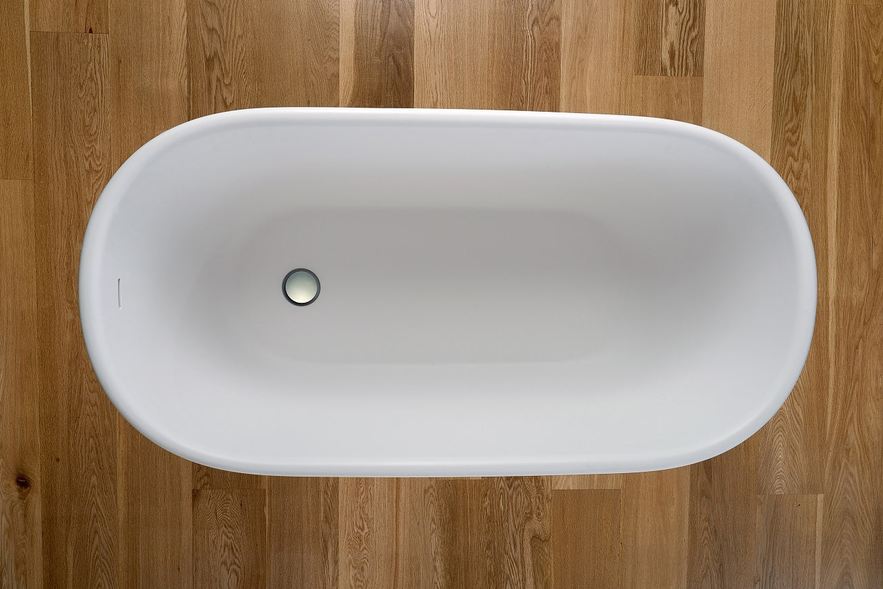 Aquatica Lullaby-Mini-Wht™ Freestanding Solid Surface Bathtub