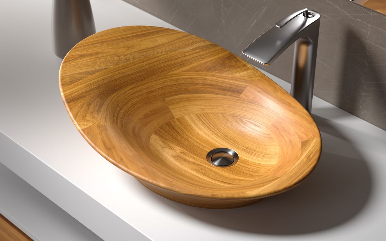 Nanomorph Oak Vessel Sink
