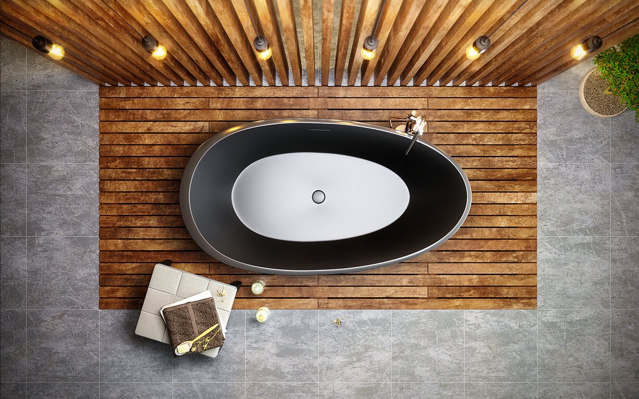Aquatica Universal Waterproof Solid Teak Bathtub Tray with NanoGuard™ – 36.25 x 8.5 Inches