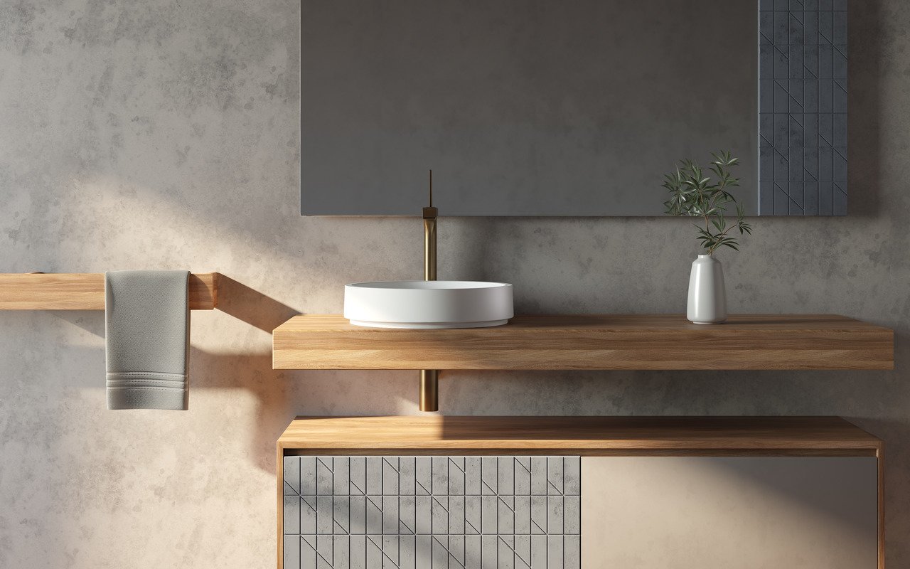 Solace-A Plus White Round Stone Vessel Sink