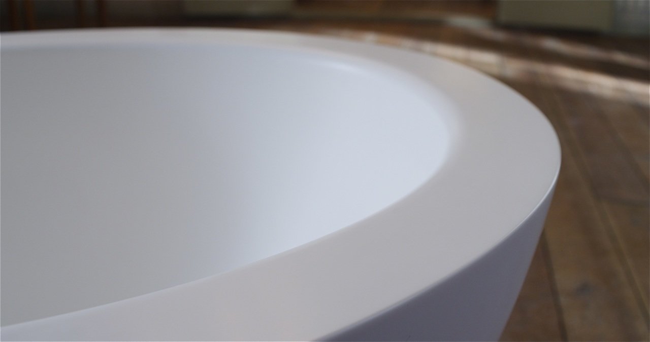 Aquatica Karolina 2 70.75" Matte White Freestanding Solid Surface Bathtub