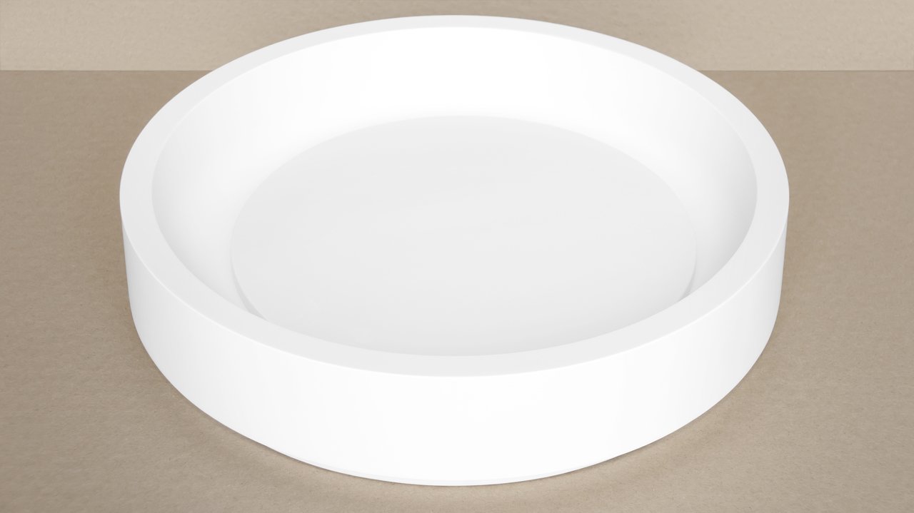 Solace-A Plus White Round Stone Vessel Sink