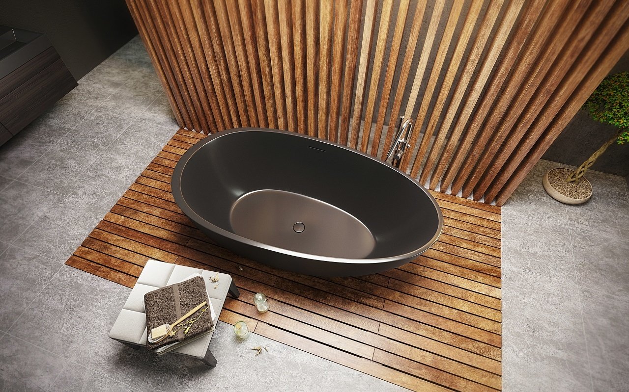 Aquatica Universal Waterproof Solid Teak Bathtub Tray with NanoGuard™ – 36.25 x 8.5 Inches