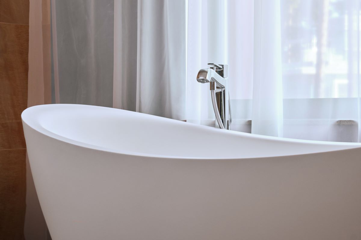 Aquatica Lillian 72" Matte White Freestanding Solid Surface Bathtub