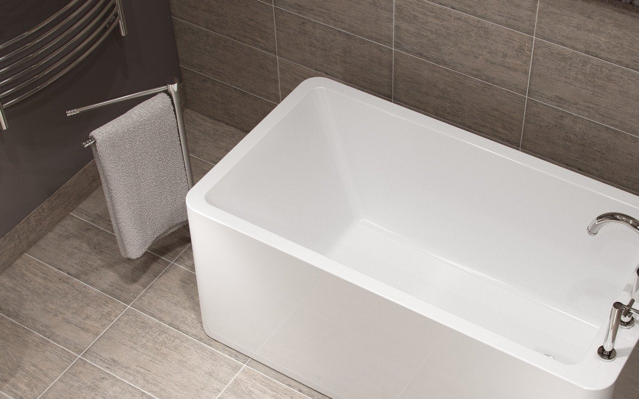 Aquatica Purescape 327B 56.25" High Gloss White Freestanding Acrylic Bathtub