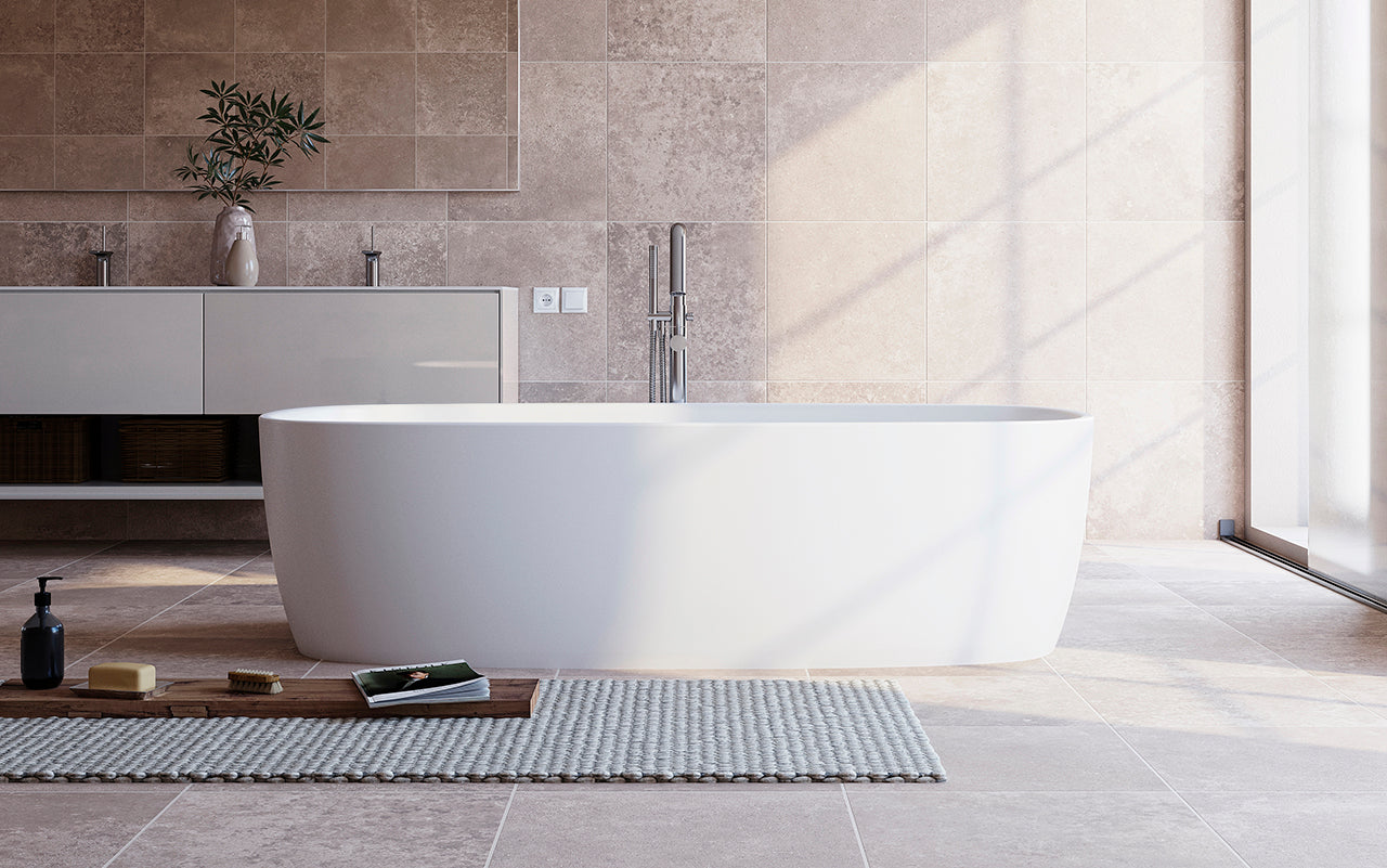 Aquatica Coletta White Freestanding Solid Surface Bathtub