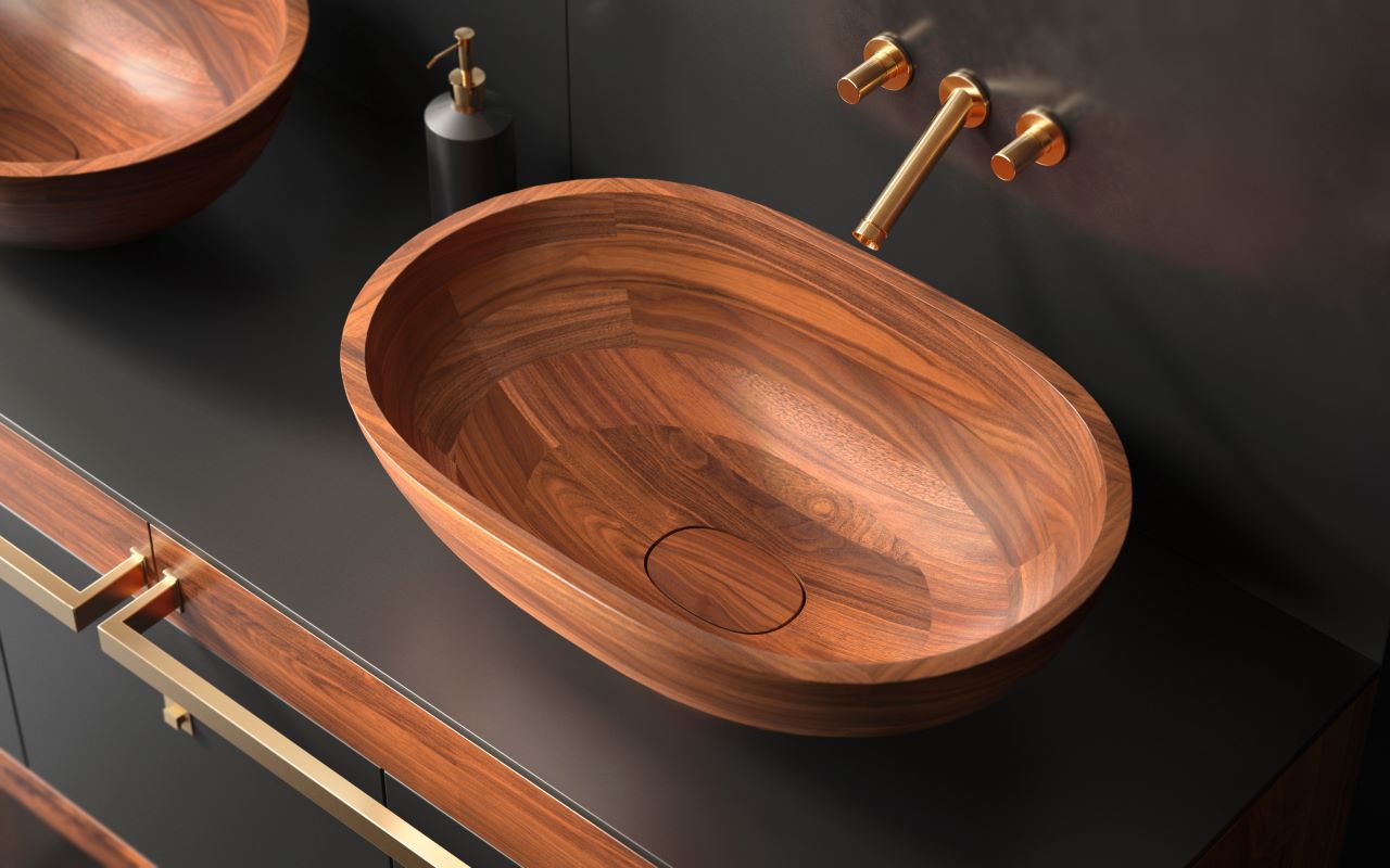 Karolina American Walnut Vessel Sink