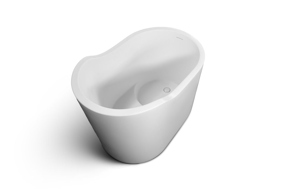 Aquatica True Ofuro Nano White Freestanding Japanese Soaking Bathtub